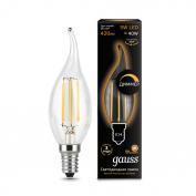 Лампа Gauss LED Filament Candle tailed dimmable E14 5W 2700K 1/10/50