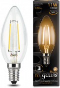 Лампа Gauss LED Filament Candle E14 11W 2700К 1/10/50