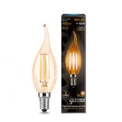 Лампа Gauss LED Filament Candle tailed E14 5W 2700K Golden 1/10/50