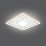 Св-к Backlight BL127 Квадрат/узор белый с LED подсв. Gu5.3 2700K (1/40шт)