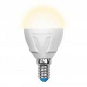 Лампа светодиодная LED-G45 7W/WW/E14/FR «шар», матовая. Серия ЯРКАЯ. Теплый белый свет