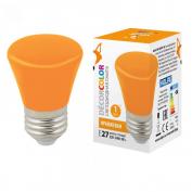 Лампа светодиодная LED-D45-1W/ORANGE/E27/FR/С BELL декоративная светодиодная 