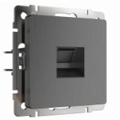 Веркель Розетка Ethernet RJ-45 (графит рифленый)