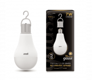 Лампа Gauss LED A60 7W E27 470lm 4100K с Li-Ion аккумулятором 1/10/60