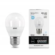Лампа Gauss LED Elementary Globe 8W E27 6500K 1/10/100
