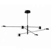 Люстра МЕКЛИ черная Led 6*5W + 6*8W (4000К)