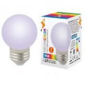 Лампа светодиодная LED-G45-1W/RGB/E27/FR/С декоративная светодиодная 