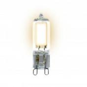 Лампа светодиодная LED-JCD-4W/WW/G9/CL GLZ01TR прозрачная. Теплый белый свет