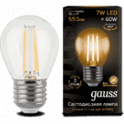 Лампа Gauss LED Filament Globe E27 9W 4100K 1/10/50