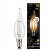 Лампа Gauss LED Filament Свеча на ветру E14 7W 550lm 2700K step dimmable 1/10/50
