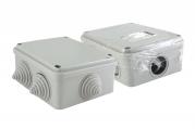Короб. расп. ОП 100х100х50мм, крышка на винтах, IP55, 6 вх. инд. штрихкод TDM 1/48