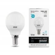 Лампа Gauss LED Elementary Globe 10W (95W) E14 4100K(1/10/100)