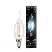 Лампа Gauss LED Filament Свеча на ветру E14 5W 4100K 1/10/50