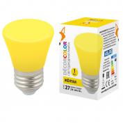 Лампа светодиодная LED-D45-1W/YELLOW/E27/FR/С BELL декоративная светодиодная 