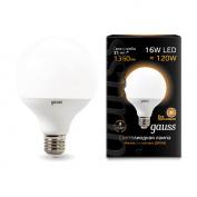 Лампа Gauss LED шар 16В/4100 G95 Е27(1/32)