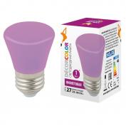 Лампа светодиодная LED-D45-1W/PURPLE/E27/FR/С BELL декоративная светодиодная 