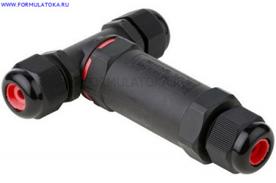 Кабельный коннектор Т-образный (клеммник 3PIN) IP68 FreeTools EKF plc-uac-cb3T