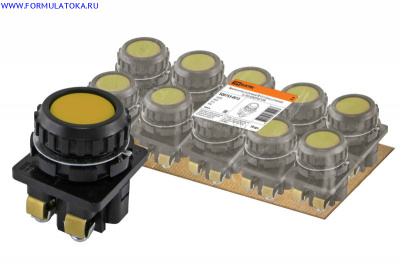 Выключатель кнопочный КЕ 011-У2-исп.5 желтый 1р 10A 660B IP40 TDM
