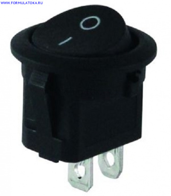 Переключатель клавишный круглый MRS-101-3-B черный 2 положения 1з TDM