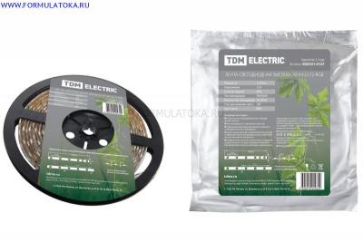 Лента LED SMD5050-30-54-12-72-RGB 30LED/м, IP54, 12В, 7,2Вт, RGB,  (У) TDM(5м)