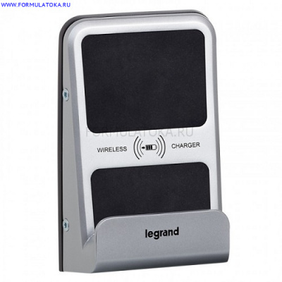 Беспроводное зарядное устройство Qi 1А IP66 IK08, Legrand Mosaic Алюминий