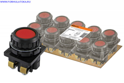 Выключатель кнопочный КЕ 011-У2-исп.5 красный 1р 10A 660B IP40 TDM