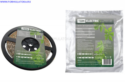 Лента LED 3528-60-54-12-48-6400 60LED/м, IP54, 12В, 4,8Вт, 6400К, TDM(5м)
